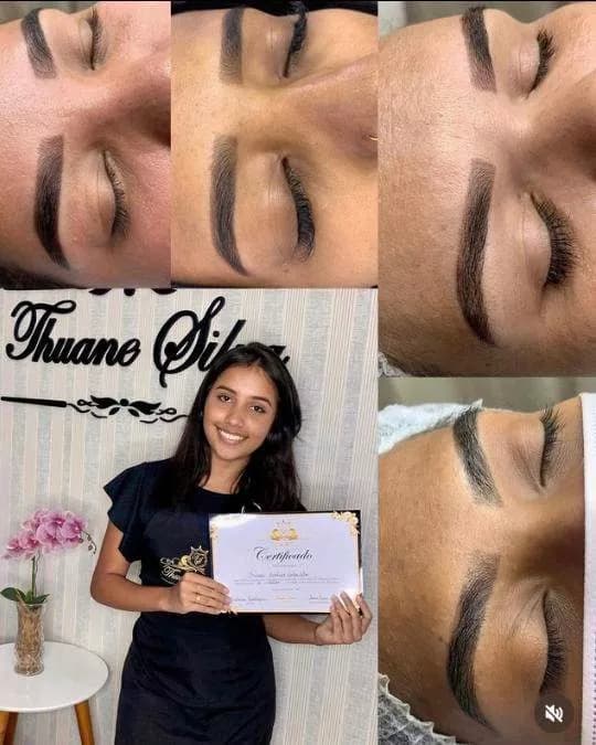 Aluna certificada no curso de design de sobrancelhas da Thuane Silva, foto 5